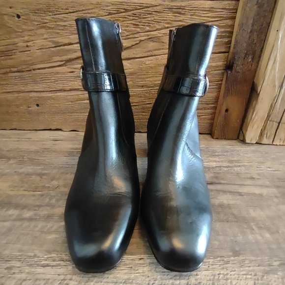 Anne Klein Akgansee Black Boots Size 8 - Picture 2 of 16